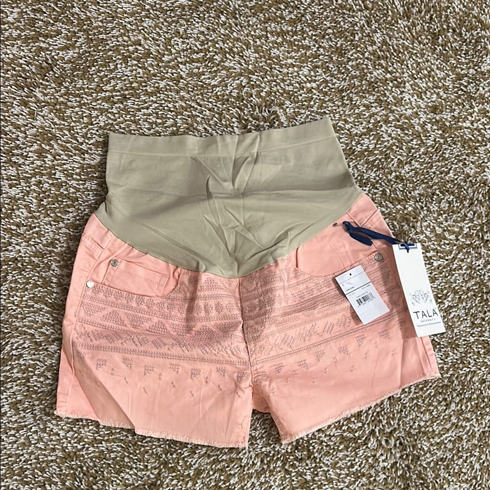 High Waist Pink and Tan Shorts for Casual Comfort